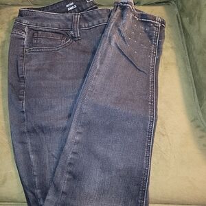 Women's Plus size Jeans size 16.  Silver Beads on ankle. Lane Bryant.